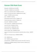 Kansas CNA State Exam Questions and Answers Best rated A&plus; Guaranteed Success Latest Update