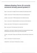 Alabama Boating Terms 25 correctly answered already passed graded A&plus;