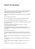 Palantir Test Questions NEWEST 2025&sol;2026 ACTUAL EXAM COMPLETE QUESTIONS AND CORRECT DETAILED ANSWERS &lpar;VERIFIED ANSWERS&rpar; &vert;ALREADY GRADED A&plus;&vert;&vert;BRAND NEW&excl;&excl;