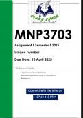 MNP3703 Assignment 1 &lpar;QUALITY ANSWERS&rpar; Semester 1 2025