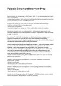 Palantir Behavioral Interview Prep NEWEST 2025&sol;2026 ACTUAL EXAM COMPLETE QUESTIONS AND CORRECT DETAILED ANSWERS &lpar;VERIFIED ANSWERS&rpar; &vert;ALREADY GRADED A&plus;&vert;&vert;BRAND NEW&excl;&excl;