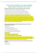 NU471 Week 3 EAQ 2 Evolve Elsevier Quality Improvement 30 Questions And Answers