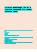 SkillsUSA Knowledge Test WITH VERIFIED ANSWERS 2025 LATEST UPDATED EXAM