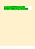 advanced FHM EXAM 2025 LATEST UPDATE &vert;A&plus; GRADED