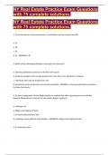 NY Real Estate Practice Exam Questions with 75 complete solutions&period;