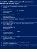 Cole's EHS NEHA Exam Study Guide questions and answers well answered to pass