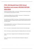 FTCE&colon; ESE &lpar;NavaEd Exam With Actual Questions and answers REVISED EDITION 2025&sol;2026
