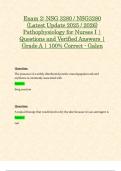 Exam 2&colon; NSG 3280 &sol; NSG3280 &lpar;Latest Update 2025 &sol; 2026&rpar; Pathophysiology for Nurses I &vert; Questions and Verified Answers &vert; Grade A &vert; 100&percnt; Correct - Galen