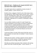 BIOL102 Unit 1 &ndash; Biodiversty Dr&period; Epstein Fall 2025 Unit 1 Questions With Complete Solutions
