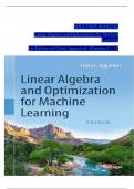 Solution Manual for Linear Algebra and Optimization for Machine Learning 1st Edition by Charu Aggarwal&comma; ISBN&colon; 9783030403430&comma; All 11 Chapters Covered&comma; Verified