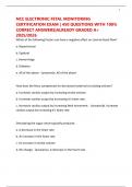 NCC ELECTRONIC FETAL MONITORING CERTIFICATION EXAM &vert; 450 QUESTIONS WITH 100&percnt; CORRECT ANSWERS&vert;ALREADY GRADED A&plus; 2025&sol;2026