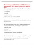 Rockwell Exam Real Estate Classes WA Final Exam 1 Questions and 100&percnt; Correct Answers With Rationale 2025