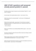 HMC STUDY questions well answered already passed graded A&plus; passed
