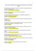 Texas Life and Health Insurance Exam 150 Questions and Answers 2025