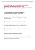 Hawaii Massage Exam Study Guide &vert; Upgraded Questions With Correct Solutions 2025