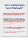 PA APPRAISERS LICENSE EXAM BANK 2025  COMPLETE ACTUAL EXAM QUESTIONS WITH  DETAILED VERIFIED ANSWERS &vert; ALREADY  GRADED A&plus; &vert; GUARANTEED PASS