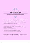 QASP EXAM 2025 WITH GUARANTEED ACCURATE ANSWERS