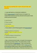 NSG 403 NCLEX RESPIRATORY EXAM 100 QUESTIONS AND ANSWERS 