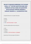 MILADY STANDARD BARBERING STATE BOARD  EXAM&comma; 3-6TH EDITION QUESTION BANK 2025  COMPLETE ACTUAL EXAM 150 QUESTIONS  WITH DETAILED VERIFIED ANSWERS &vert;  ALREADY GRADED A&plus; &vert; GUARANTEED PASS