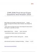 CHM 2046 Final Actual Exam Questions And Answers 2025