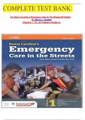 COMPLETE TEST BANK&colon;  For Nancy Caroline&rsquo;s Emergency Care In The Streets 8th Edition By Nancy L&period; Caroline Chapters 1 - 53 &vert; All Chapters Graded A&plus;