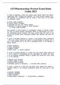 ATI Pharmacology Proctor Study Guide 2023