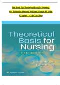 TEST BANK For Theoretical Basis for Nursing&comma; 6th American Edition by Melanie McEwen&semi; Evelyn M&period; Wills&comma; Verified Chapters 1 - 23&comma; Complete Newest