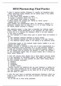 HESI Pharmacology Final Practice