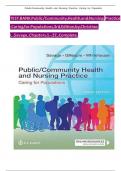 TEST BANK For Public&sol;Community Health and Nursing Practice Caring for Population3rd Edition by Christine L&period; Savage&comma; Chapters 1-22 Complete