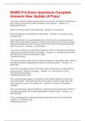 NURS 214 Exam Questions Complete Answers New Update &lpar;A Pass&rpar;