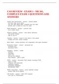 CAS REVIEW - EXAM 1 - NR 341&comma; COMPLEX EXAM 1 QUESTIONS AND ANSWERS 