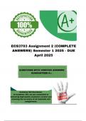 ECS3703 Assignment 2 &lpar;COMPLETE ANSWERS&rpar; Semester 1 2025 - DUE April 2025&semi; 100&percnt; correct solutions and explanations&period;