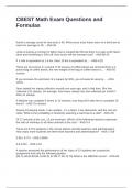 CBEST Math Exam Questions and Formulas