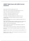 CBEST Math Exam with 100&percnt; Correct Solutions