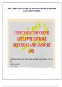 HESI CASE STUDY OLDER ADULT WITH STROKE QUESTIONS  AND ANSWERS 2025