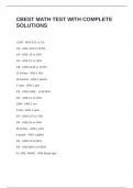 CBEST MATH TEST WITH COMPLETE SOLUTIONS