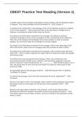 CBEST Practice Test Reading &lpar;Version 1&rpar;