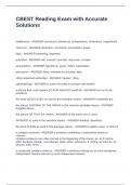 CBEST Reading Exam with Accurate Solutions