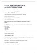 CBEST READING TEST WITH ACCURATE SOLUTIONS