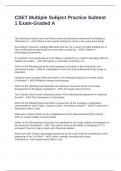 CSET Multiple Subject Practice Subtest 1 Exam-Graded A