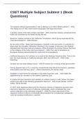 CSET Multiple Subject Subtest 1 &lpar;Book Questions&rpar;