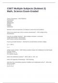 CSET Multiple Subjects &lpar;Subtest 2&rpar; Math&comma; Science Exam-Graded