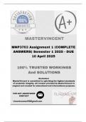 MNP3703 Assignment 1 &lpar;COMPLETE ANSWERS&rpar; Semester 1 2025 - DUE 10 April 2025&semi; 100&percnt; correct solutions and explanations&period;