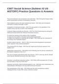 CSET Social Science &lpar;Subtest -2 US HISTORY&rpar; Practice Questions & Answers