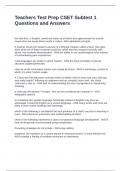 Teachers Test Prep CSET Subtest 1 Questions and Answers