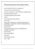 DSE Psych Exam Questions With Complete Solutions