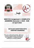 MNP3703 Assignment 1 &lpar;COMPLETE ANSWERS&rpar; Semester 1 2025 - DUE 10 April 2025&semi; 100&percnt; correct solutions and explanations&period;
