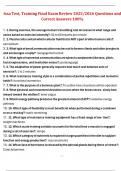 Issa Test&comma; Training Final Exam Review 2025&sol;2026 Questions and  Correct Answers 100&percnt;