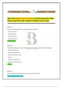 NGR 5149 &lpar;RASMUSSEN COLLEGE&rpar; PATHOPHYSIOLOGY FINAL EXAM QUESTION AND CORRECT ANSWER LATEST 2025