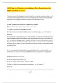 HESI Nursing Fundamentals Exam Test Questions with 100&percnt; Verified Answers